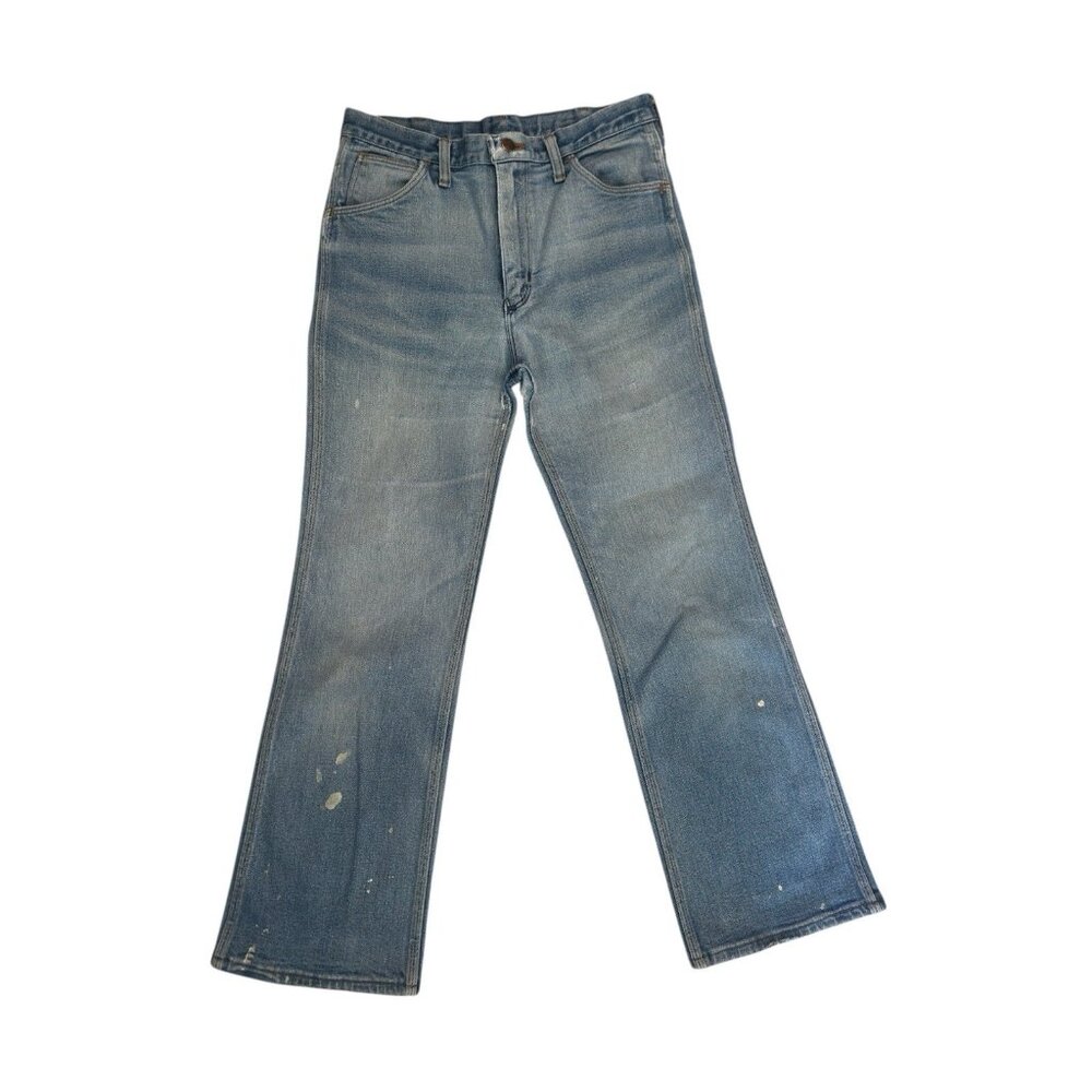 Vintage Distressed Wrangler High Waisted Boot Cut Jeans 32 S Measures 30"x 28.5"